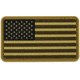 Merica Life US Flag Forward PVC Patch, Coyote, 3 x 2, USFLAG-FORW-COY