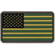 Merica Life US Flag Forward PVC Patch, Green, 3 x 2, USFLAG-FORW-GRN