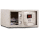 Mesa Safes Hotel Safe, All Steel with Electronic Lock, Keyed Different, 0.4 cu ft, Cream, Black, MH101E-BLK-KD