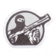 Mesa Tactical Embroidered Patch, Guy Logo, White and Gray, 95500