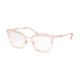Michael Kors COCONUT GROVE MK3032 Progressive Prescription Eyeglasses, 51mm, Light Pink Transparent, MK3032-3417-51-PRO