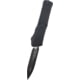 Microtech Combat Troodon Gen III Tactical OTF D/E Automatic Folding Knife, 4in, Bohler M390MK, Black, Double Edge Blade, Aluminum, Black Handle, 1142-1T