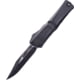 Microtech Combat Troodon Gen III Bowie Tactical Automatic Folding Knife, 4in, M390 Steel, Black, Bowie Blade, Aluminum, Black Handle, 1146-1T