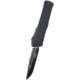 Microtech Combat Troodon Gen III Interceptor Signature Series Tactical Automatic Folding Knife, 4in, M390 Steel, Black, Clip Point Blade, Aluminum, Black Handle, 1217-1TS