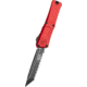 Microtech Combat Troodon Gen III T/E Full Serrated 4in Folding Knife, Red, 1144-3RD