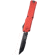 Microtech Combat Troodon Gen III T/E Red Partial Serrated 4in Folding Knife, Red, 1144-2RD