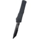 Microtech Combat Troodon Gen III T/E Tactical Partial Serrated 4in Folding Knife, Black, 1144-2T