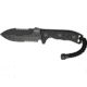 Microtech Crosshair DE Fixed Blade Knife, Black Handle, Black Combo Edge Serrated MT101-2BL