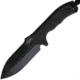 Microtech Crosshair DE Fixed Blade Knife, Black Handle, Black Plain MT101-1BL