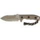 Microtech Crosshair DE Fixed Blade Knife, Tan Handle, Tan Combo Edge Fully Serrated MT101-2TA