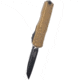 Microtech Cypher II D/E Black Standard 3.55in Folding Knife, Black, Tan, 1242-1TA