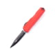 Microtech Cypher Ii D/E Automatic Folding Knife, 3.55in, Bohler M390MK, Black, Double Edge Blade, Aluminum, Red/Black Handle, 1242-3RD