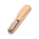 Microtech Cypher II D/E Standard 3.55in Folding Knife, Tan, 1242-10TA