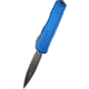 Microtech Cypher II D/E Stonewash Standard 3.55in Folding Knife, Blue Apocalyptic, 1242-10APBL