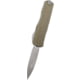 Microtech Cypher II D/E Stonewash Standard 3.55in Folding Knife, Od Green Apocalyptic, 1242-10APOD