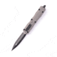 Microtech Dirac D/E Automatic Folding Knife, 2.875in, M390 Steel, Black, Double Edge Blade, Aluminum, Natural Clear/Black Handle, 225-1NC