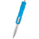 Microtech Dirac Delta D/E Satin Standard 3.75in OTF Automatic Folding Knife, Blue, 227-4BL