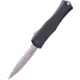 Microtech Hera II D/E Apocalyptic Full Serrated 4.01in Folding Knife, Black, 1702-12AP