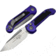 Microtech L.U.D.T. Gen III T/E Automatic Folding Knife, 3.5in, Bohler M390MK, Stonewashed, Tanto Blade, Aluminum, Purple Handle, 1136-10PU