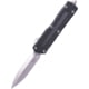 Microtech Scarab II Gen III D/E Automatic Folding Knife, 3.95in, Bohler M390MK, Stonewashed, Double Edge Blade, Aluminum, Black Handle, 1280-10