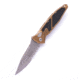 Microtech Socom Elite Auto S/E Automatic Folding Knife, 4.05in, M390 Steel, Apocalyptic, Clip Point Blade, Aluminum, Tan Handle, 160A-11APTA