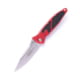 Microtech Socom Elite S/E Folding Knife, 4in, M390 Steel, Stonewashed, Clip Point Blade, Plain Edge, Aluminum, Red Handle, 160-10RD