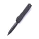 Microtech Ultratech Gen III ZBP DLC D/E Automatic Folding Knife, 3.55in, Bohler M390MK, Black, Double Edge Blade, Aluminum, Shadow Handle, 1122-1DLCTSH