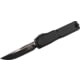 Microtech Ultratech Gen III ZBP S/E Automatic Folding Knife, 3.55in, Bohler M390MK, Black, Drop Point Blade, Aluminum, Black Handle, 1121-1T