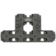 Midwest Industries Lever Stock Shell Holder Plate With 6 Shell Holders, Black, MI-LS-SHP-BUNDLE