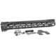 Midwest Industries MI Ultra Lightweight Titanium One Piece Free Float Handguard, M-LOK compatible, Black, 15in, MI-ULW15