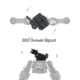 MIGHTY TACTICAL BP-02 Bipod, 6.3-9.1in Height Range, Black, MT-BP-02