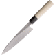 Mikihisa All Purpose Fixed Blade Knife, 10.75in Overall, 6in Blade, Tsuchime White Steel #2 Blade, Natural Wood Handle, L030