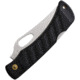 Mikov Crocodile Black Folding Knife, 4.75in Closed, 3.75in Mirror 420 Stainless Clip Point Blade, Black Plastic Handle, 129965