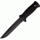Mikov Uton Militaryad Fixed Blade Knife,5.375in,Carbon Steel Blade,Black Checkered Rubber Handle MIK392OG1