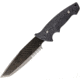 Mil-Tac CS2 Fixed Blade Tanto Gray Fixed Blade Knife, 6in, Partially Serrated, Tanto, Black and Gray, G10 Handle MILCS2TBG