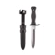 MIL-TEC Combat Fixed Blade Knife, 5.7in, AISI 420 MA5M, Polycarbonate Handle, Black, Blade length 5.7 in., 15362002