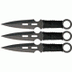 Miscellaneous 3pc Fixed Blade Throwing Knife Set, 3.125in Double Edge,Black Cord Wrapped Handle MI185