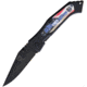 Miscellaneous Blue Lives Matter Linerlock Folding Knife, 3.5 black finish stainless blade, Black ABS handle, BLM-FLAG