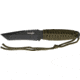 Miscellaneous Camping Fixed Blade Knife,3.375in,Tanto Blade,Olive Green Cord Wrapped Handle M4008
