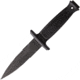 Miscellaneous Mil Tec Boot Knife Fixed Blade Knife, 8.75in Overall, 4.5in Black Partially Serrated SS Dagger Blade, Black Checkered Synthetic Handle, Black Nylon Belt Sheath, Black, 15372000