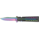 Miscellaneous Rainbow Assisted Opening Folding Knife,4.875in closed,Assisted Opening Blade,Black Composition Handle M3726