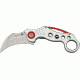 Miscellaneous Speed Assisted Karambit Folding Knife,2.375in,Assisted Opening Curved Blade,Silver Anodized Alum Handle M3840