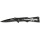 Miscellaneous Speed Assisted M16 Folding Knife,3.5in,Black Partially Serrated Assisted Opening Stainless Blade,Black Alum Handle M3932