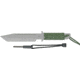 Miscellaneous Survival Fixed Blade Knife,6in,Tanto Blade,Green Cord Wrapped Handle M3371