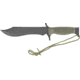 Miscellaneous Survival Fixed Blade Knife,7.125in,Black Stainless Sawback Blade,Textured Od Green Handle M3638