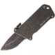 Miscellaneous TSK-1 Soldier SW Folding Knife, 1.75in Black Stonewash Partially Serrated SS Blade, Black Stonewash SS Handle, TSK1SW