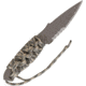 Mission MBK-Ti Fixed Blade Knife, 4in, Partially Serrated, Spear Point, Skeletonized Handle with ACU Cord MS0300PS