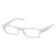 Miu Miu Eyeglasses MU17FV with No-Line Progressive Rx Prescription Lenses, Select Frame Color / Lens Diameter P ice-White M sh. Silver Frame / 52 mm Prescription Lenses