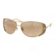 Miu Miu Sunglasses MU64HS, Miu Miu MU 64HS Sunglasses Styles Shiny Gold Frame / Brown Silver Mirror Gold Grad. Lenses