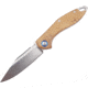 MKM Fara Slip Joint Natural Folding Knife, 3 satin finish Bohler M390 stainless blade, Natural canvas micarta handle, MK MY01-NC